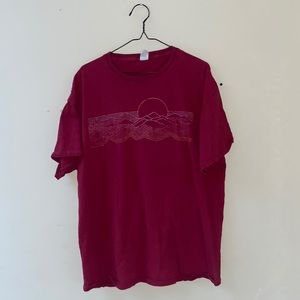 Oversized red T-shirt